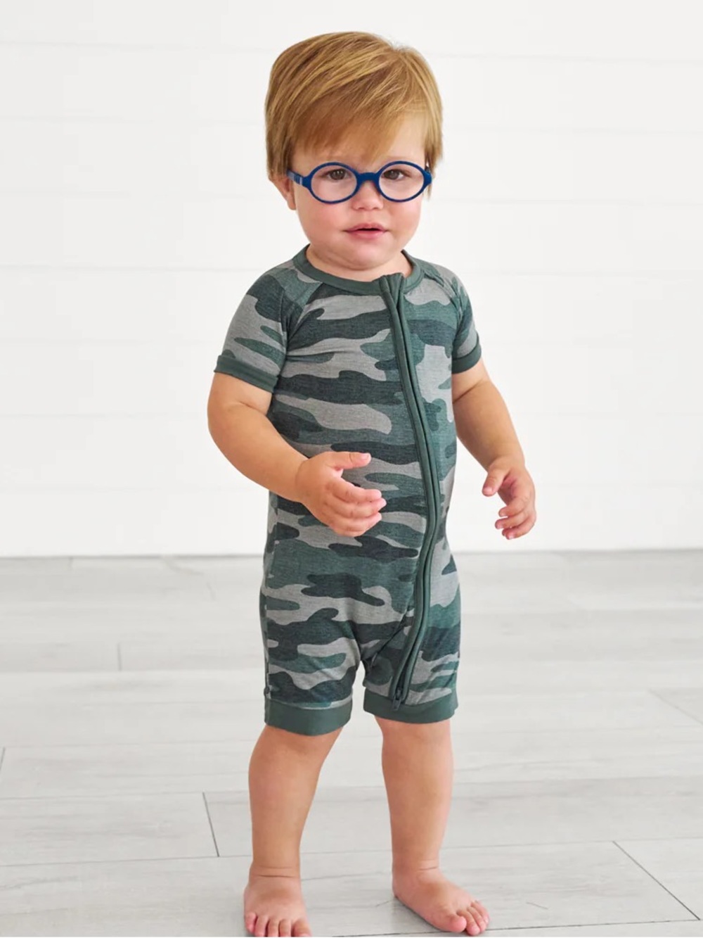 Little Sleepies Vintage Camo Shorty Zippy
